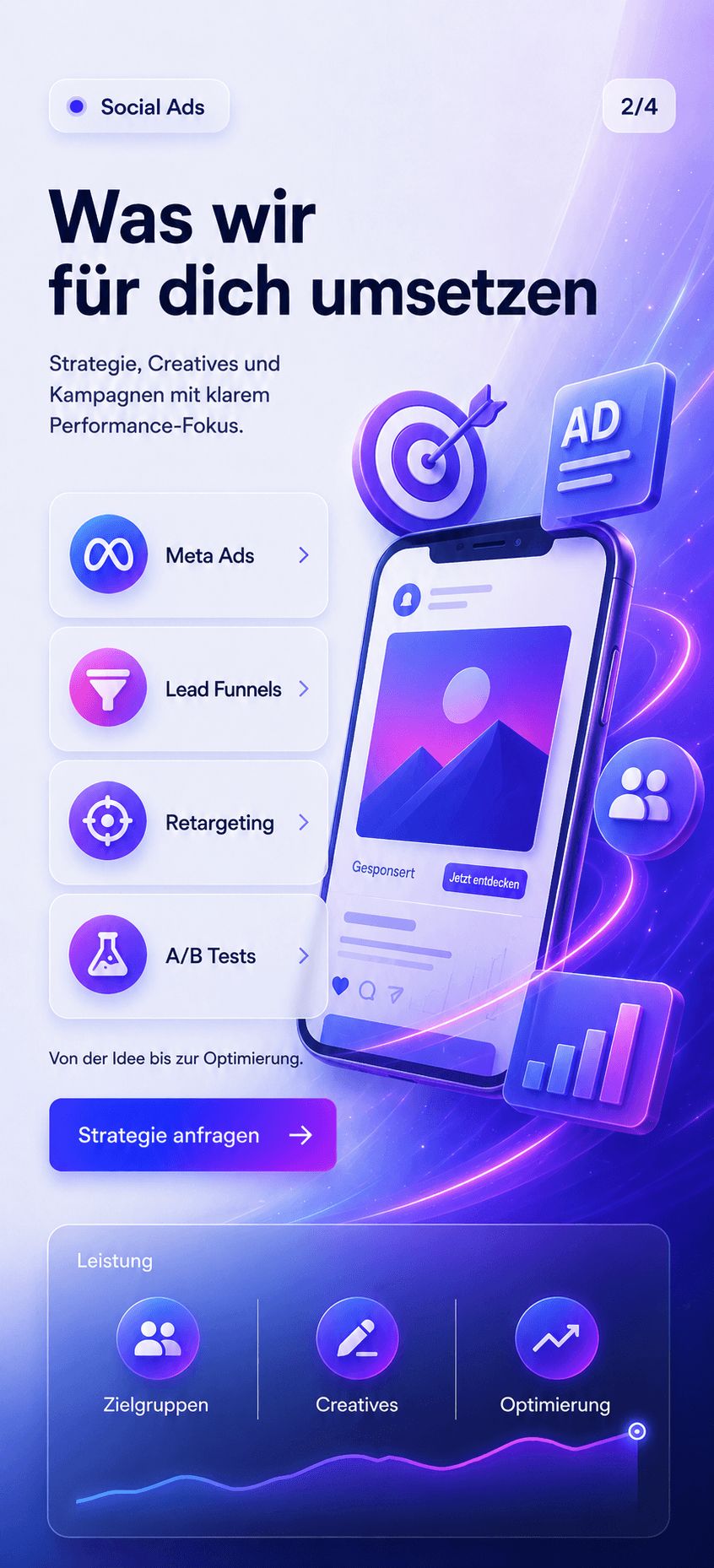 Social-Media-Ad für Content-Kommunikation