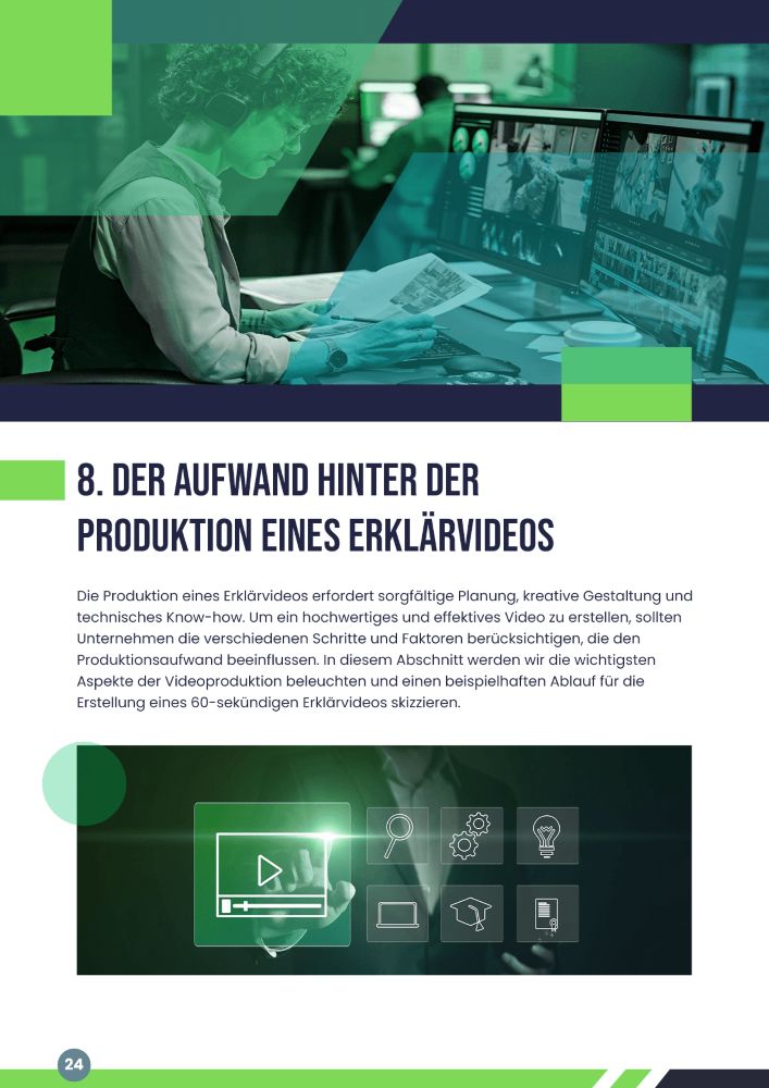 Leitfaden Seite — Der Aufwand hinter der Produktion