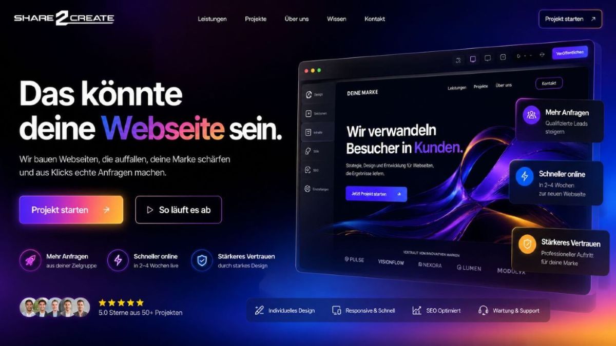Live-Webseite Variante 3