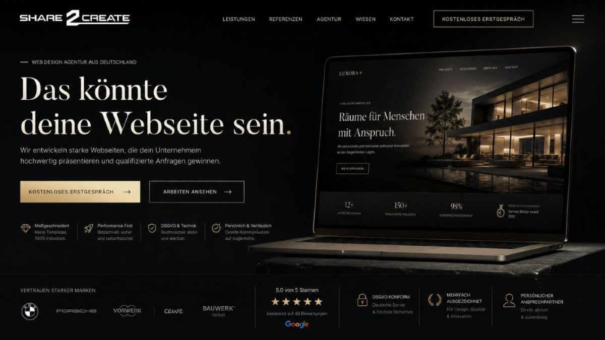 Live-Webseite Variante 4