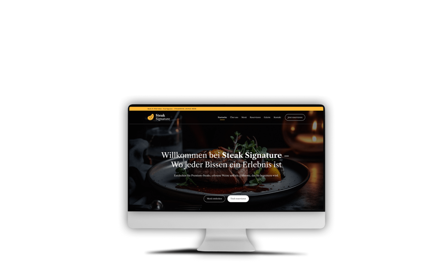 Steak Webdesign Mockup Front