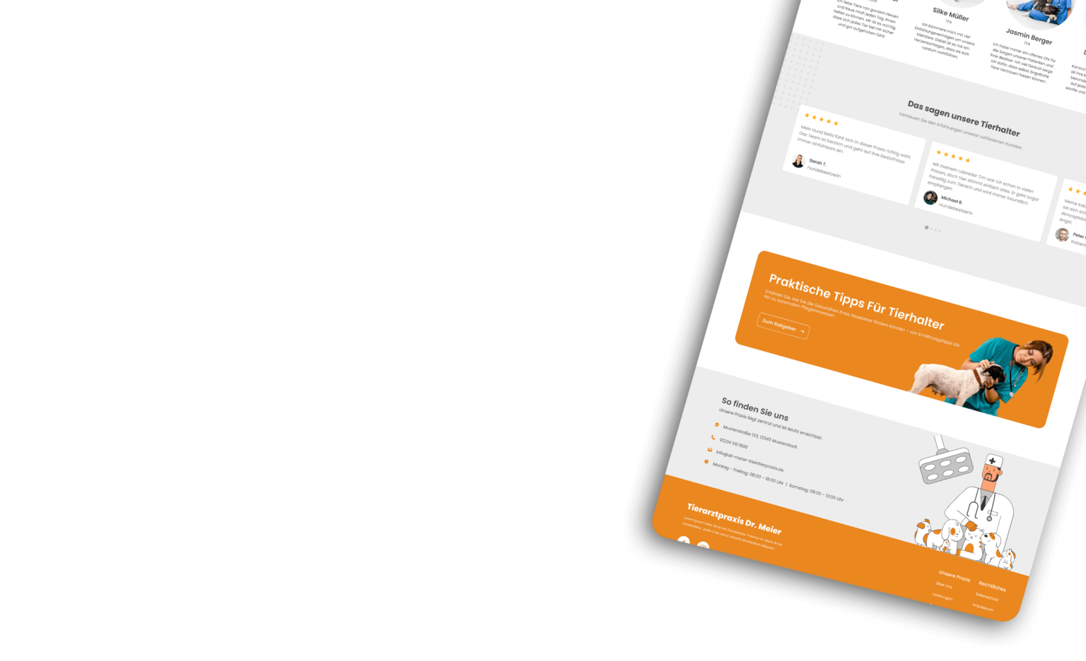 Tierarzt Share2Create Webseiten Design Mockup Back 2
