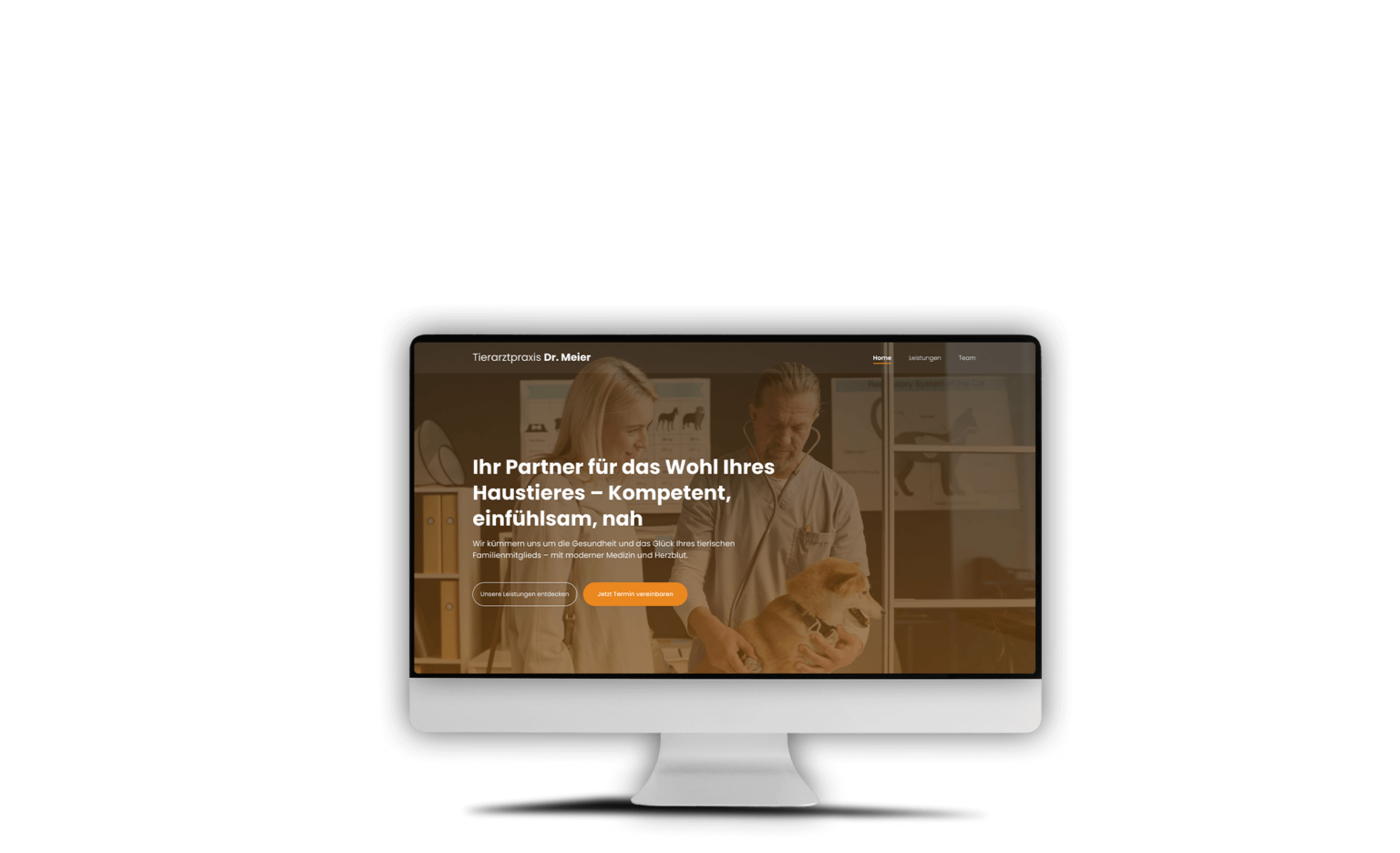 Tierarzt Share2Create Webseiten Design Mockup Front