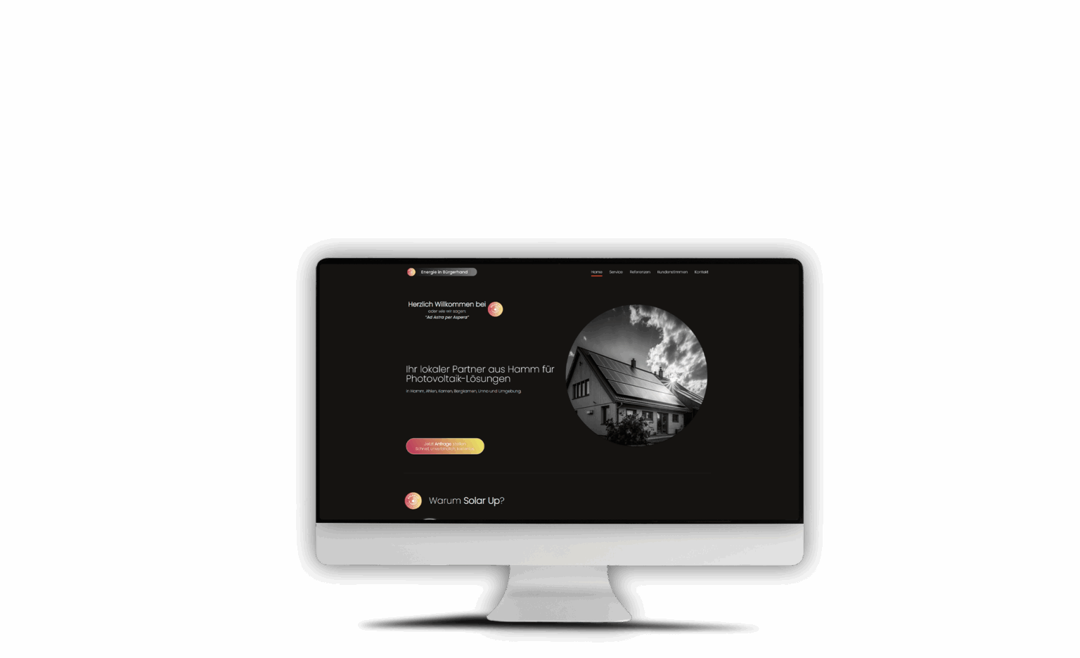 Webdesign Mockup Front SolarUp