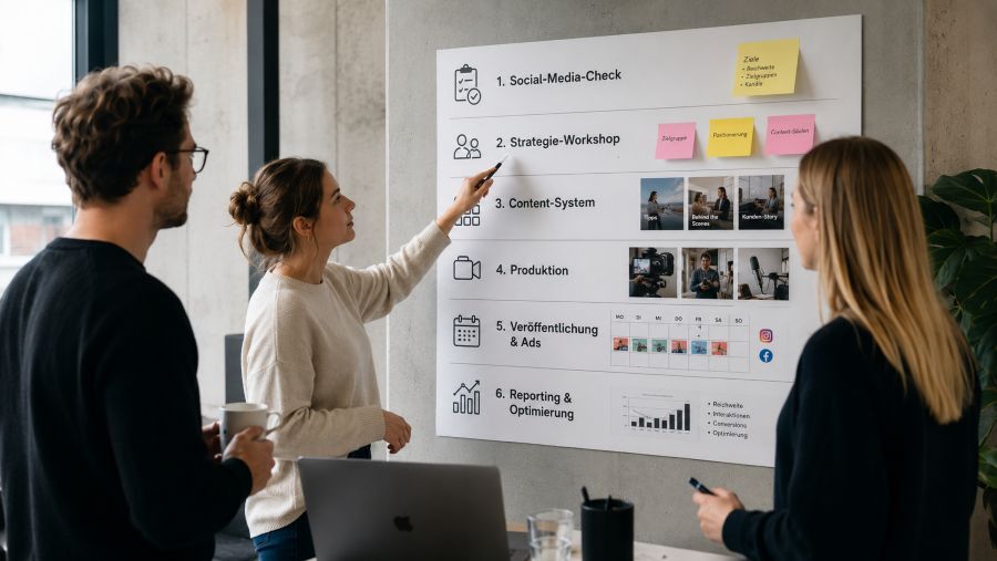 Ablauf der Zusammenarbeit mit einer Social-Media-Agentur von Check bis Reporting