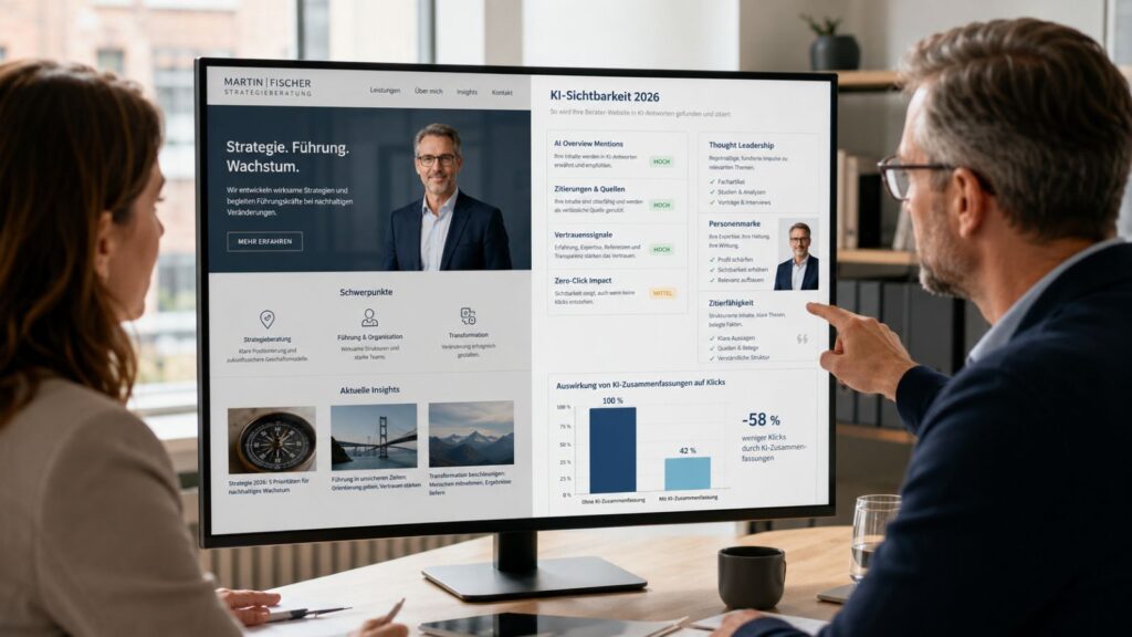 Webseite für Berater: Vertrauen & Mandate