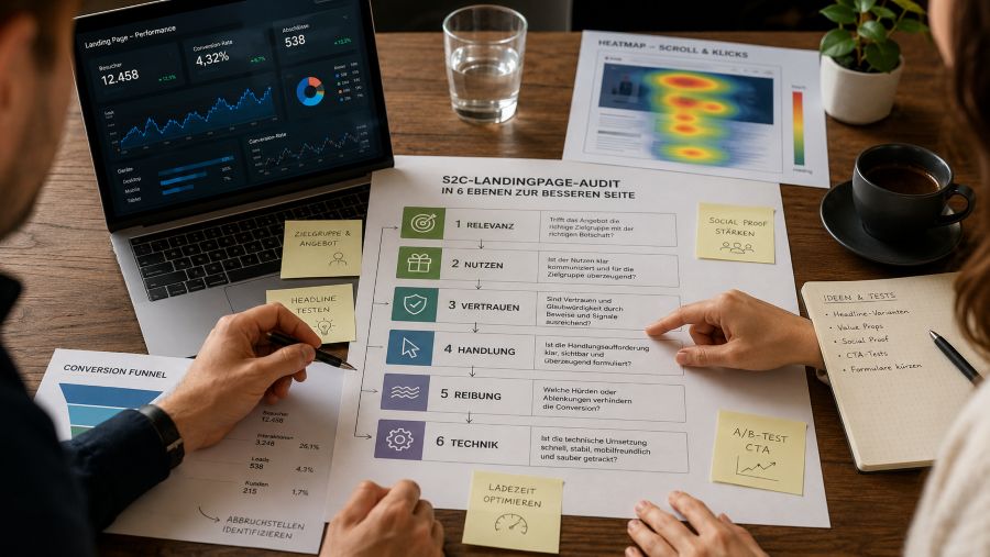 Optimierte Landingpage mit einem kritischen Blick