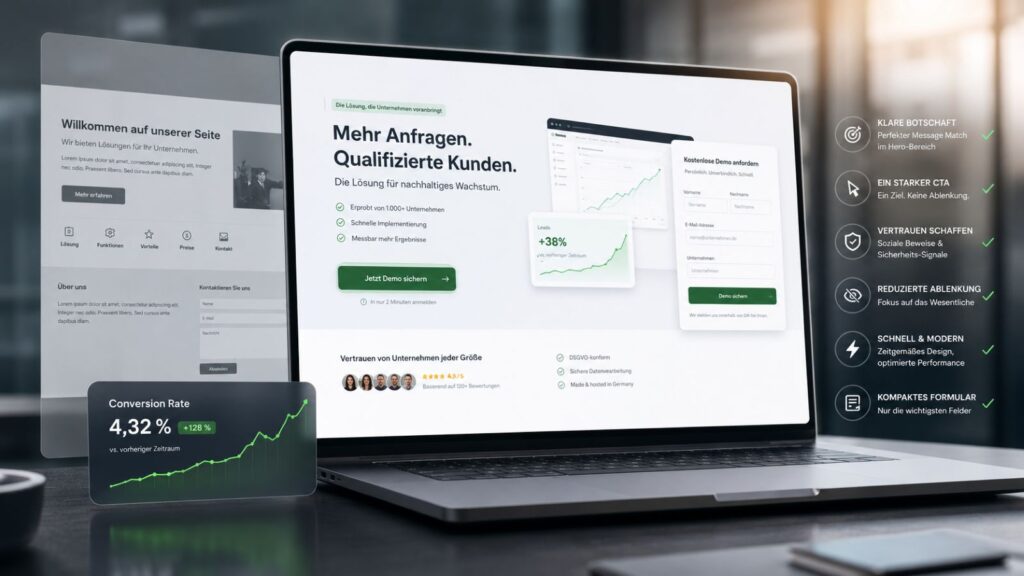Landingpage Optimierung: mehr Conversion 2026