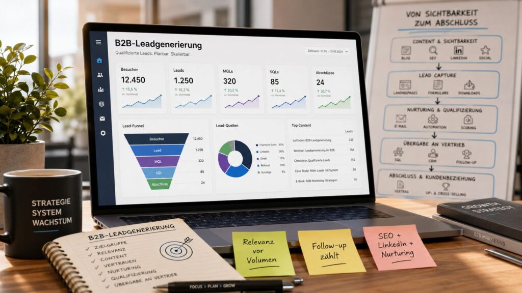 B2B-Leadgenerierung 2026: Kanäle, System & Kosten