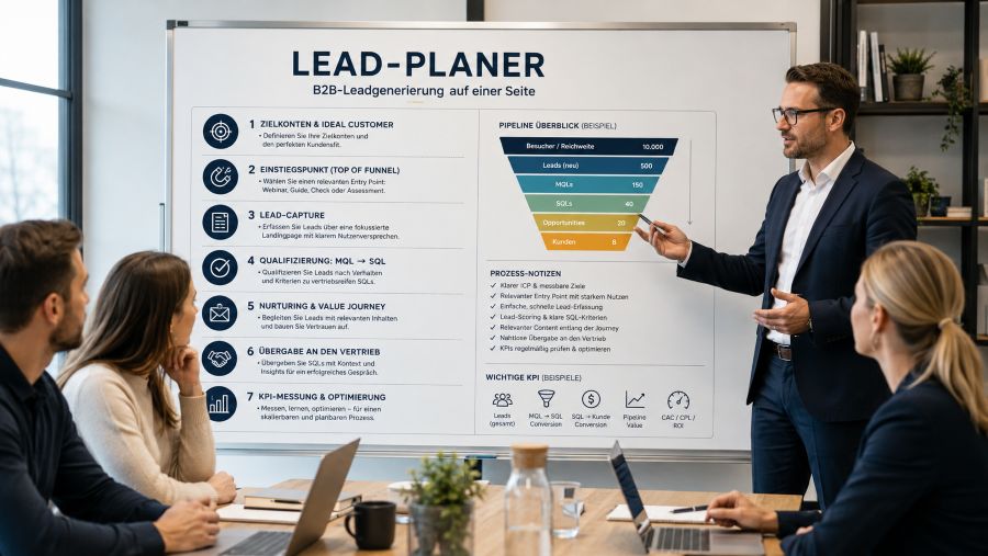 Lead-Planer für systematische B2B-Leadgenerierung