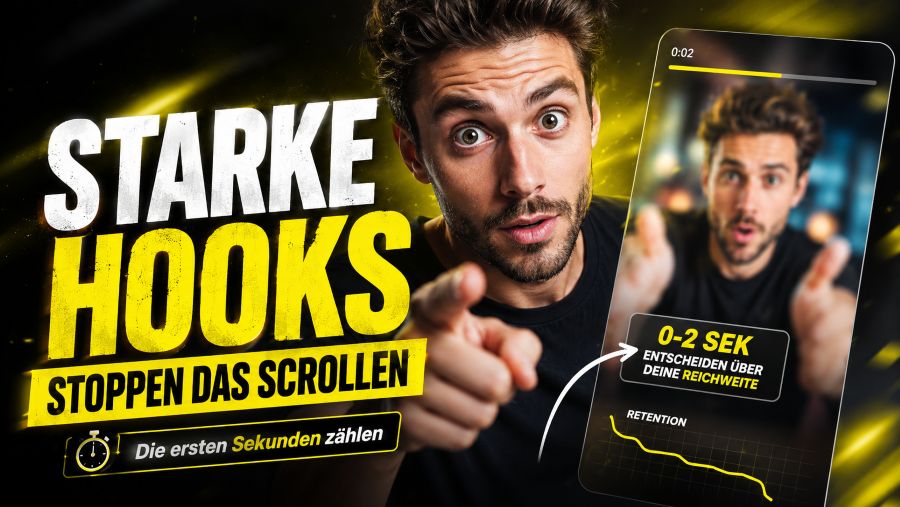Starker Reel-Hook in den ersten Sekunden für mehr Watch Time und Reichweite