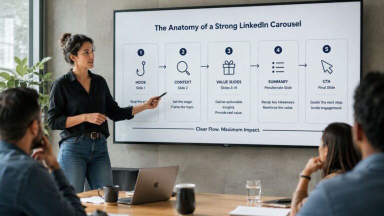 LinkedIn-Karussell erstellen: Aufbau, Hooks & Format